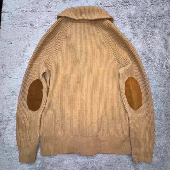 Club Monaco Mens M Shawl Collar Cardigan Sweater Italian Wool Elbow Patches $348 - Picture 12 of 13